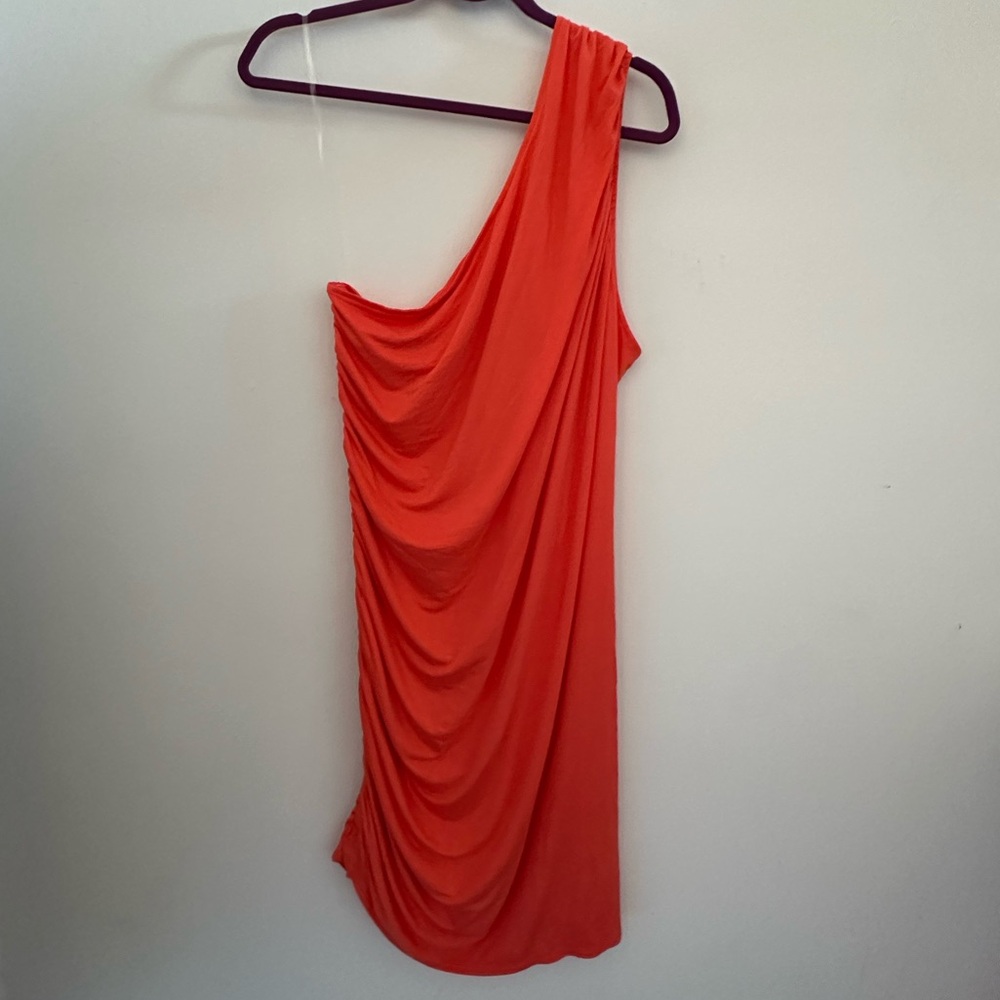A New Day Orange One Shoulder Knee Length Sheath Dress Size XXL